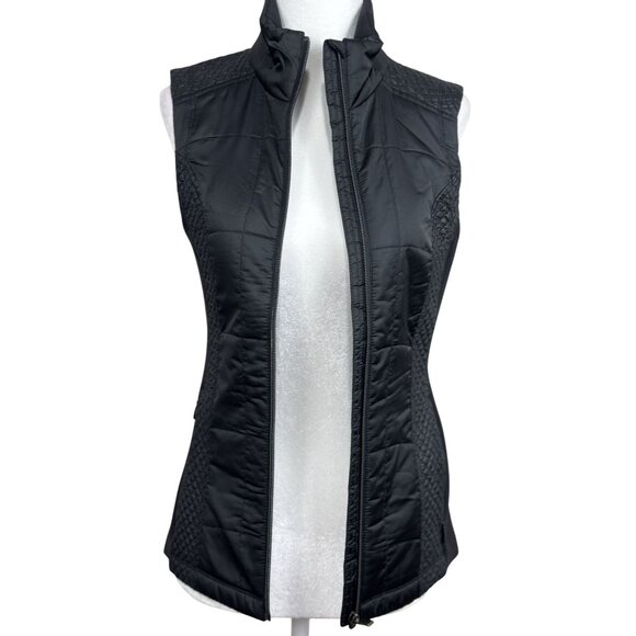 NEW Athleta Womens Black Quilted Zip Up Vest Sleeveless Jacket Athletic Stretch - Picture 5 of 12